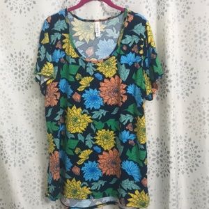 LulaRoe 2XL Classic Tee - multicolor tropical